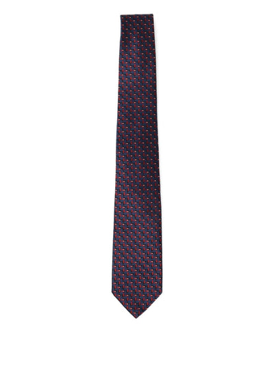 Geometric-Print Silk Tie