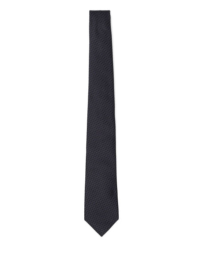 Geometric-Print Silk Tie
