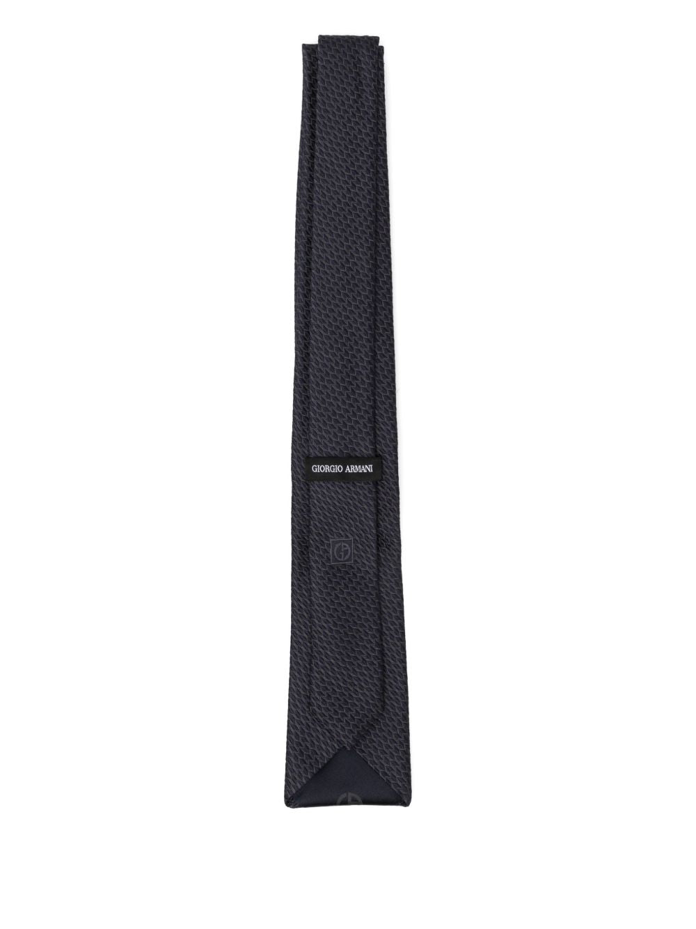 geometric-print silk tie
