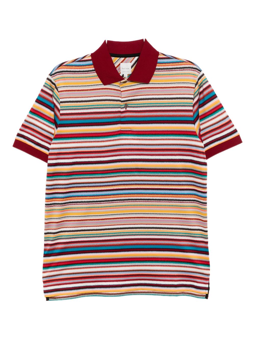 striped cotton polo shirt