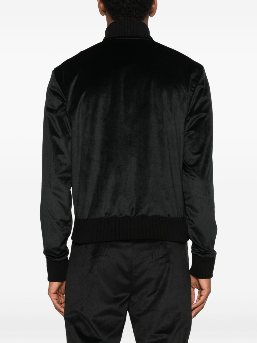 velour zip-up jacket