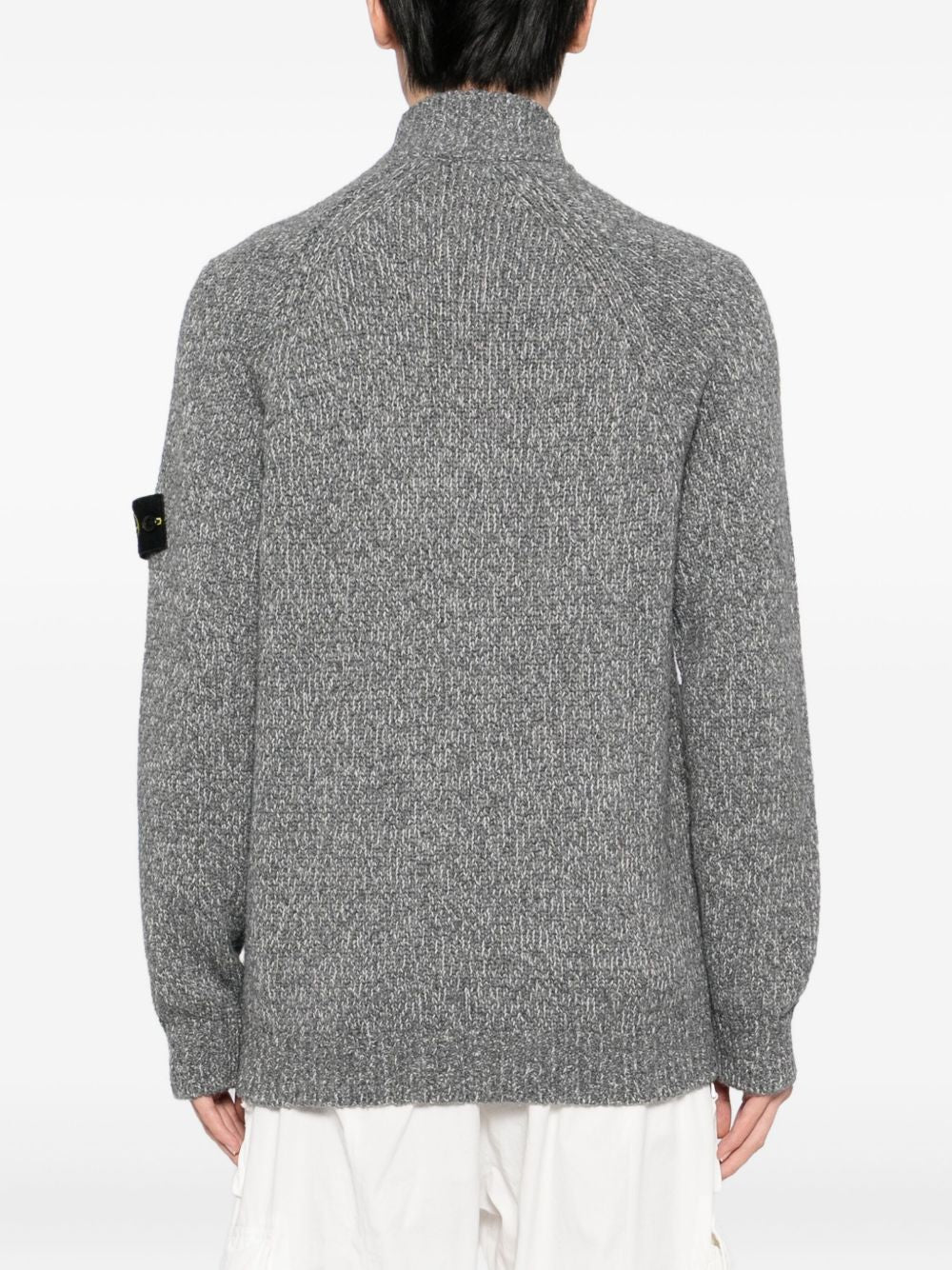 logo-patch cardigan