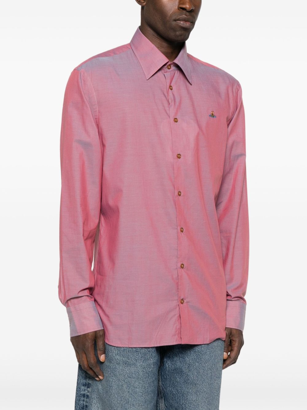 Orb-embellished long-sleeved shirt