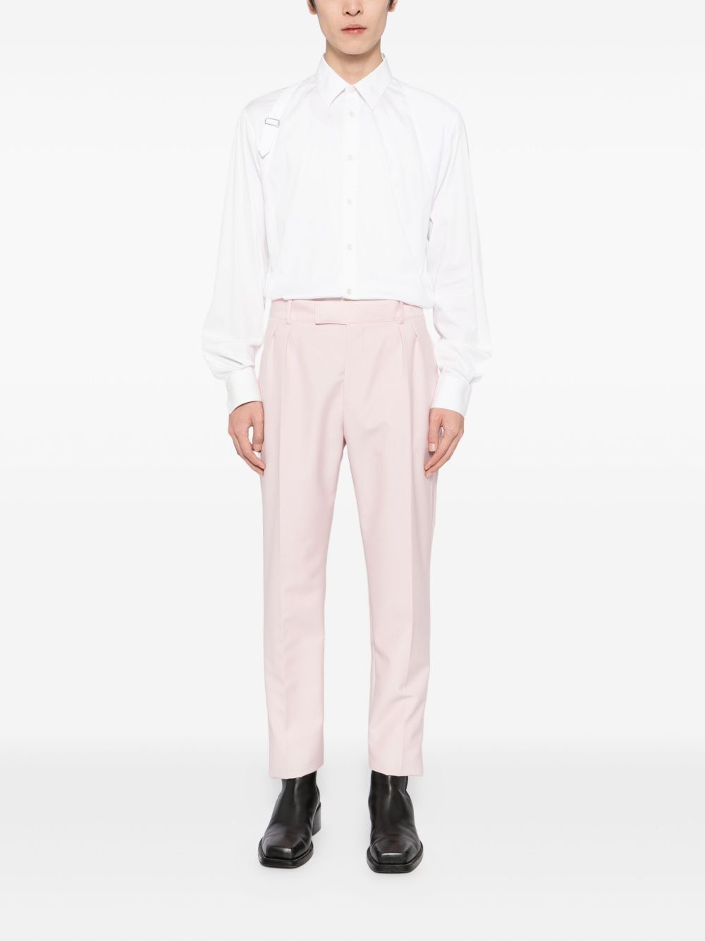 pleated-detail trousers
