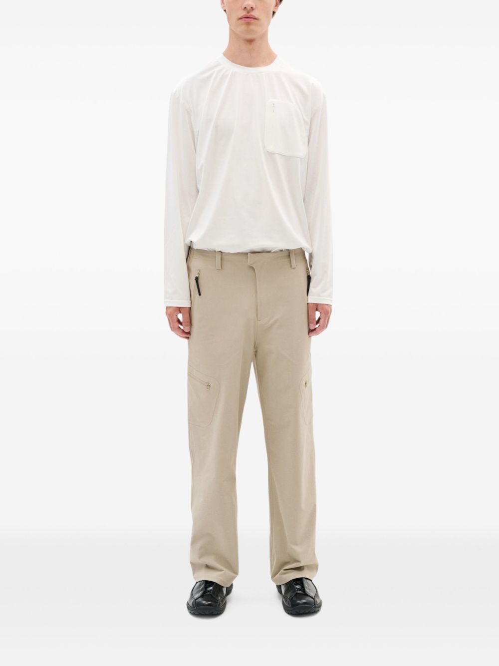 zip-pocket cargo trousers