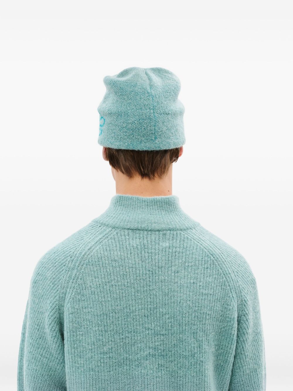 graphic-print beanie