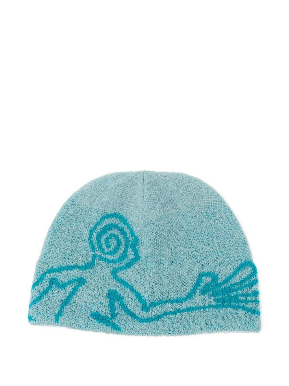 graphic-print beanie