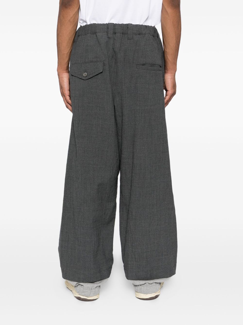 logo-patched tapered-leg trousers