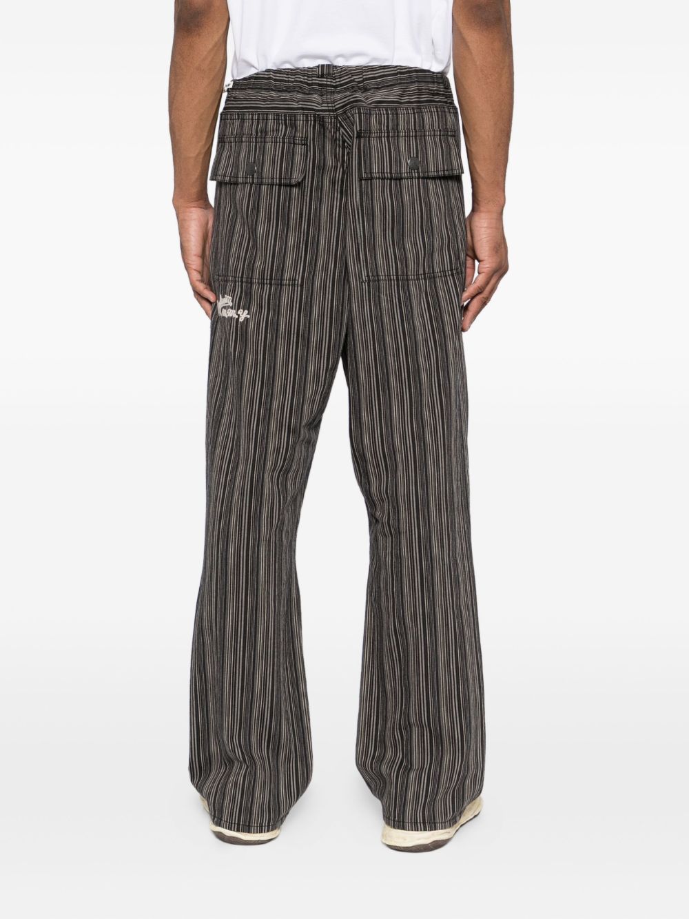 logo-patched straight-leg pants