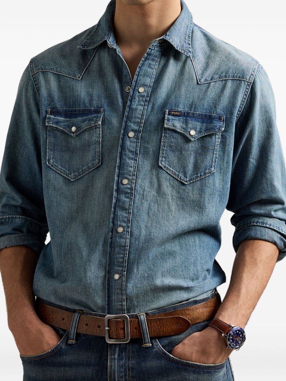 western denim shirt