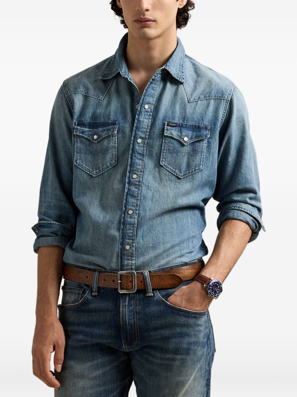 western denim shirt