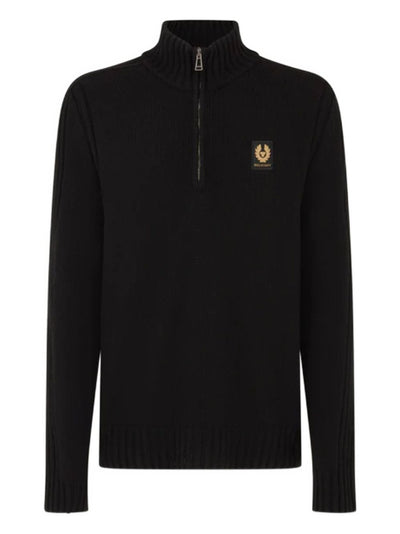 Ribbed-Knit Half-Zip Sweater