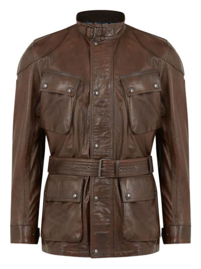 Trialmaster Belted Leather Jacket