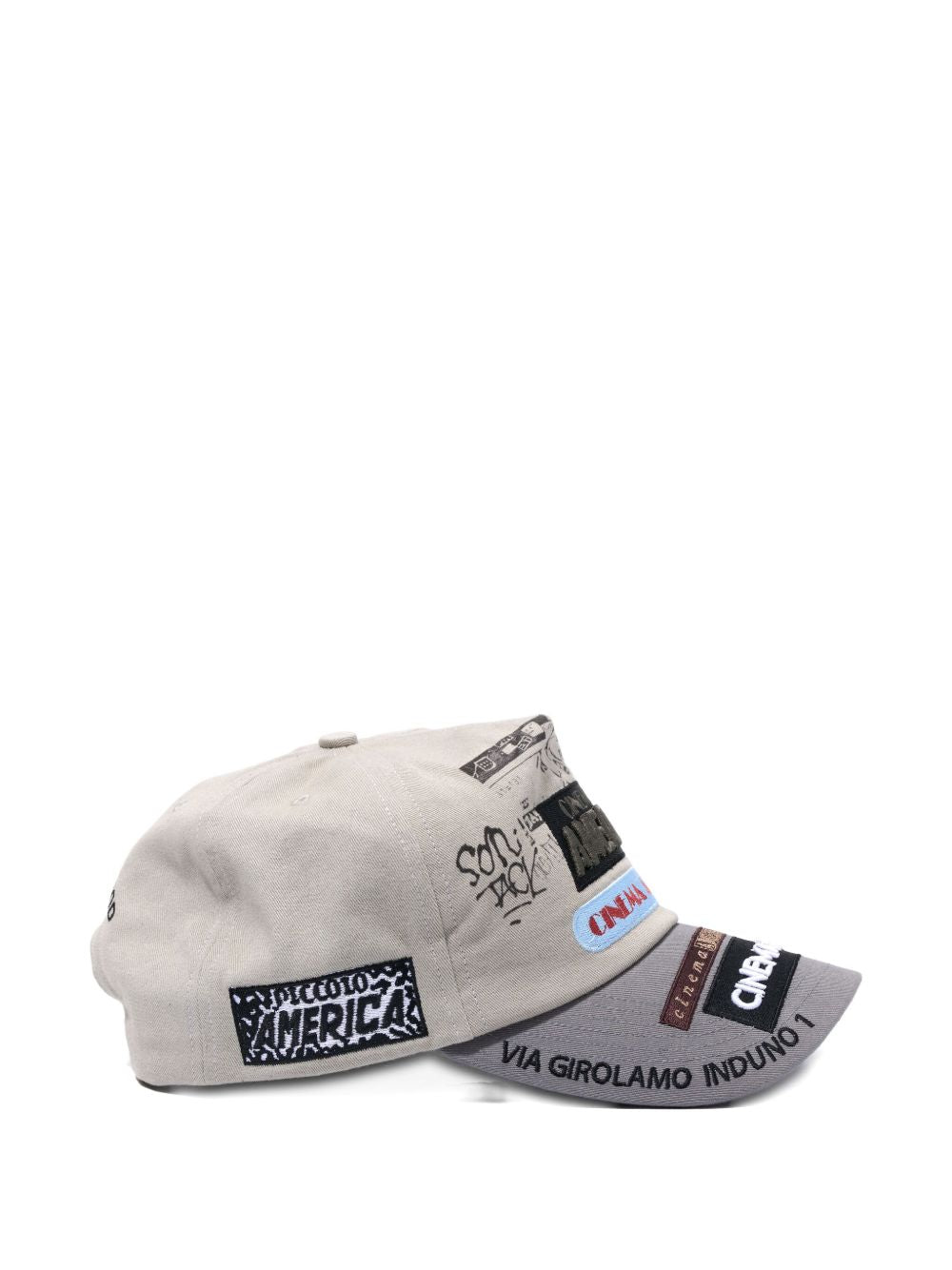 curved-peak baseball cap