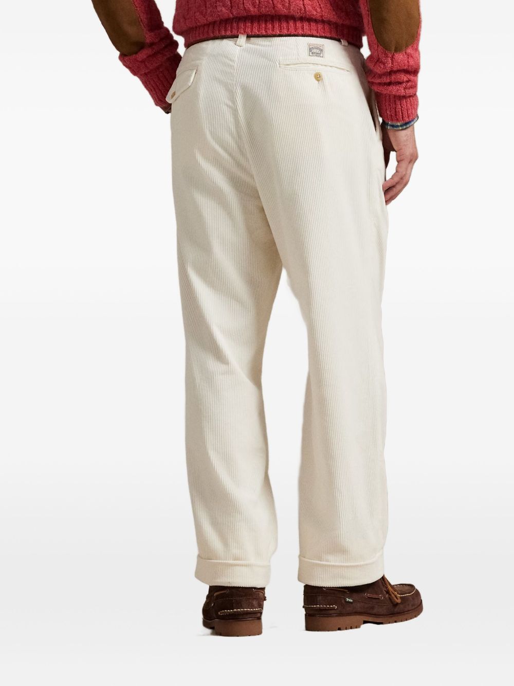 corduroy pleated trousers
