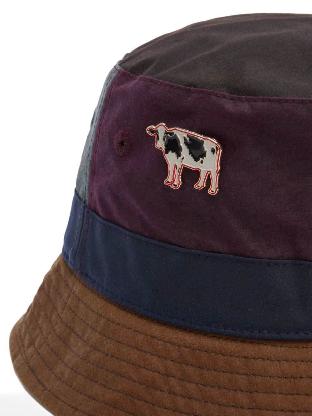 panelled appliqué-detail bucket hat