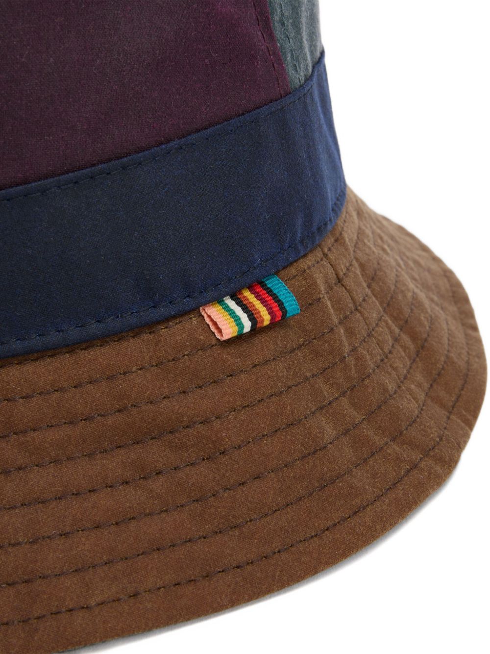 panelled appliqué-detail bucket hat