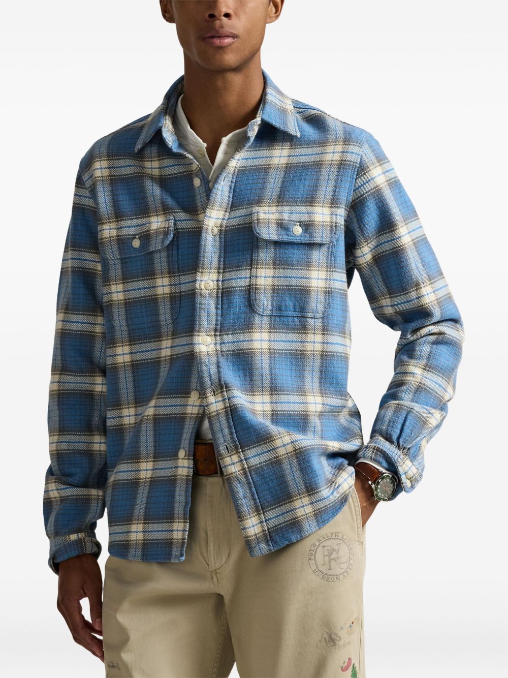 collared flannel shirt