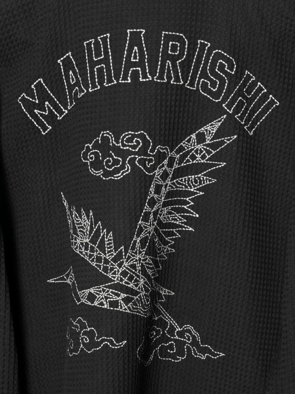 embroidered waffle jacket