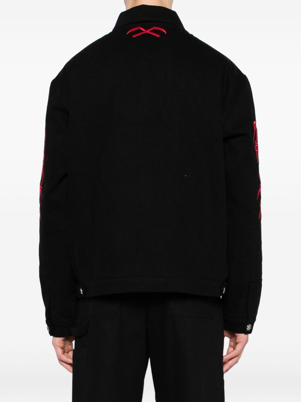 graphic-embroidered jacket