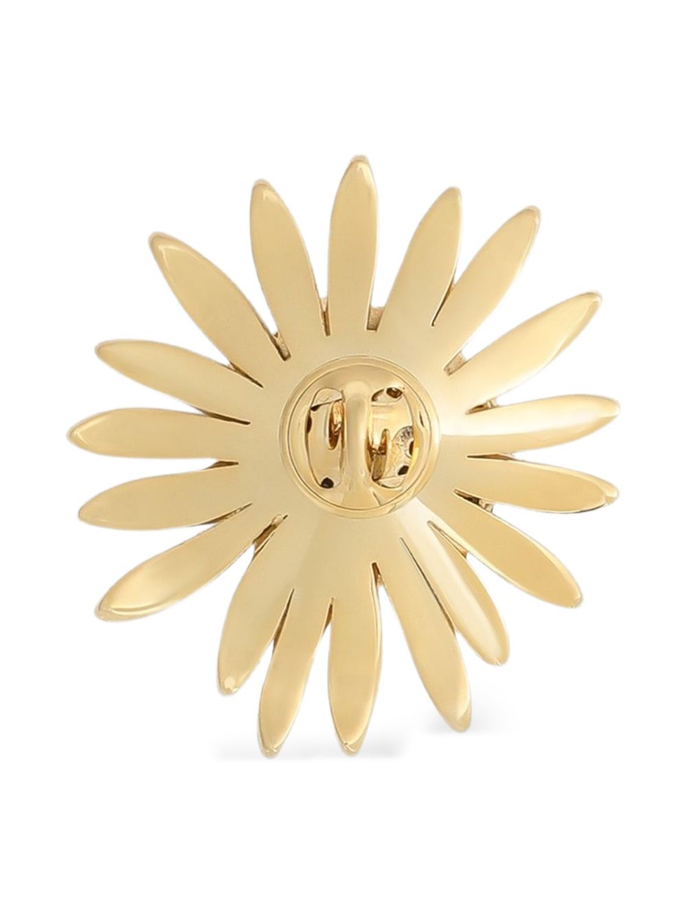 flower rhinestones-embellished brooch