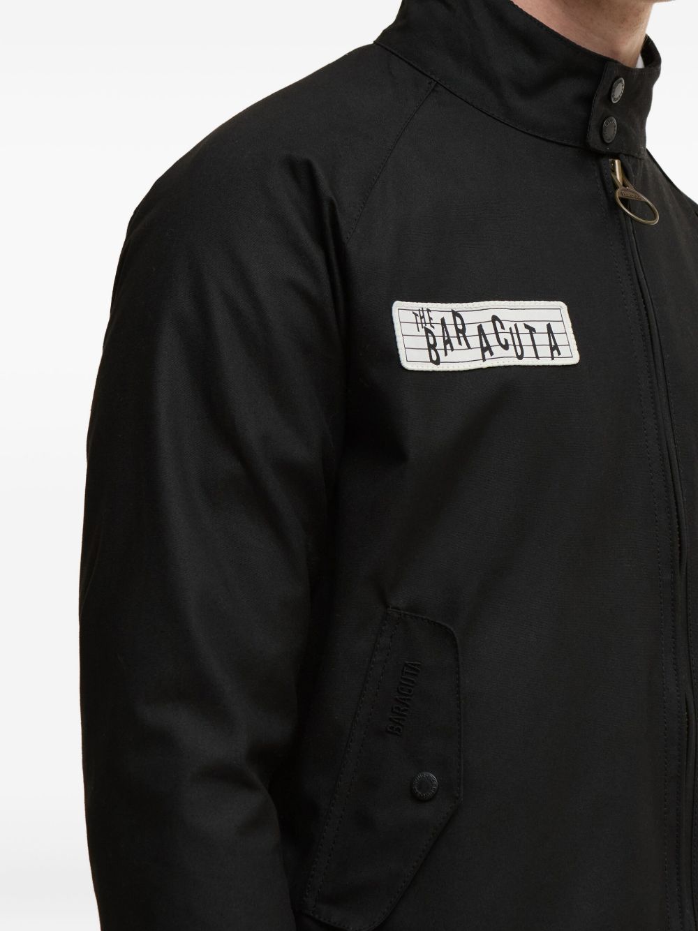 appliqué zip-up jacket