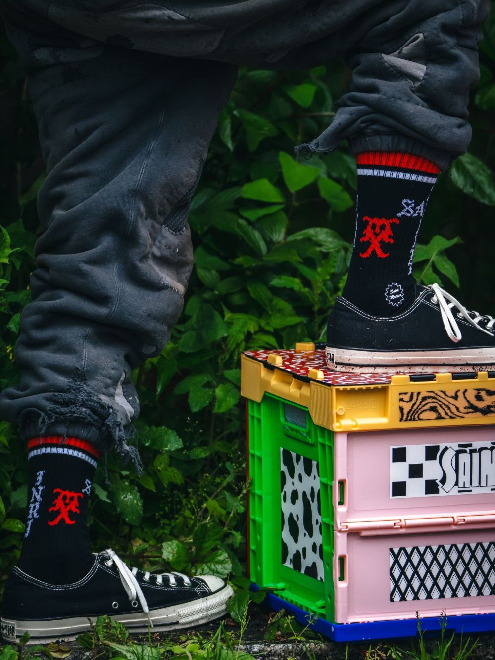 striped socks