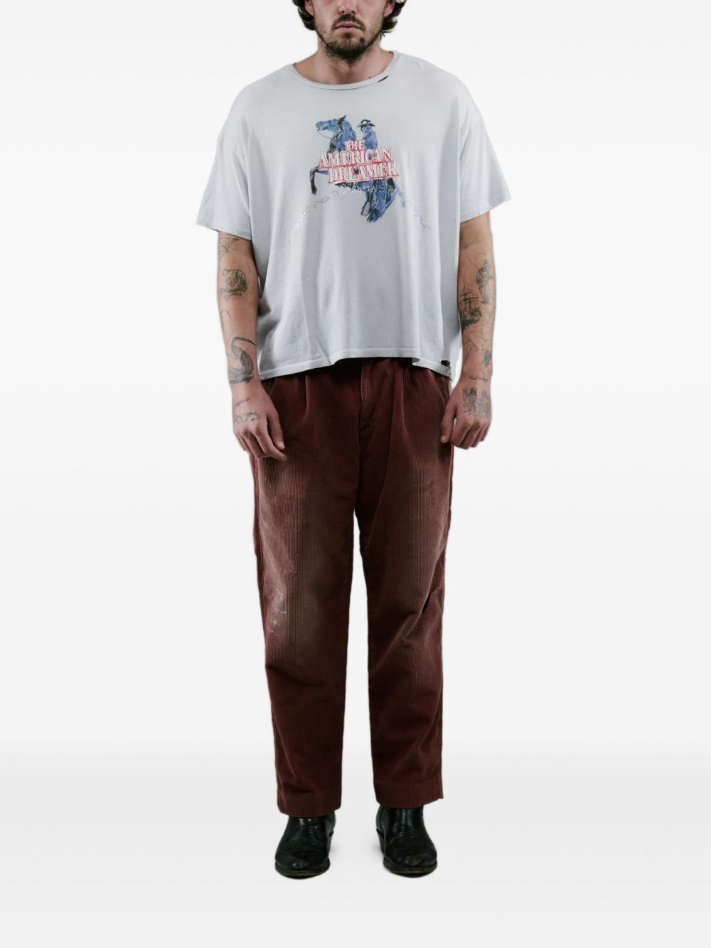 corduroy texture trousers