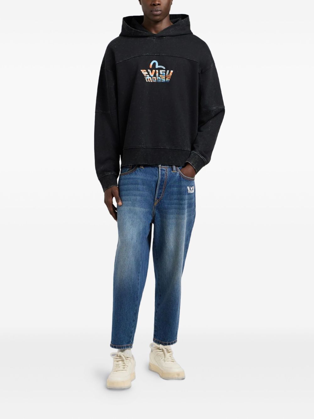 x Evisu graphic-print hoodie