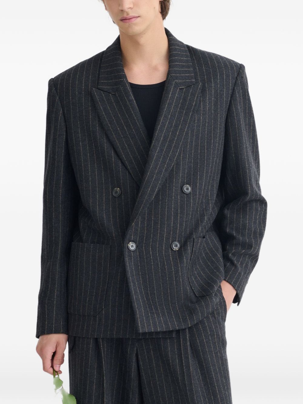 Anselm pinstripe double-breasted blazer