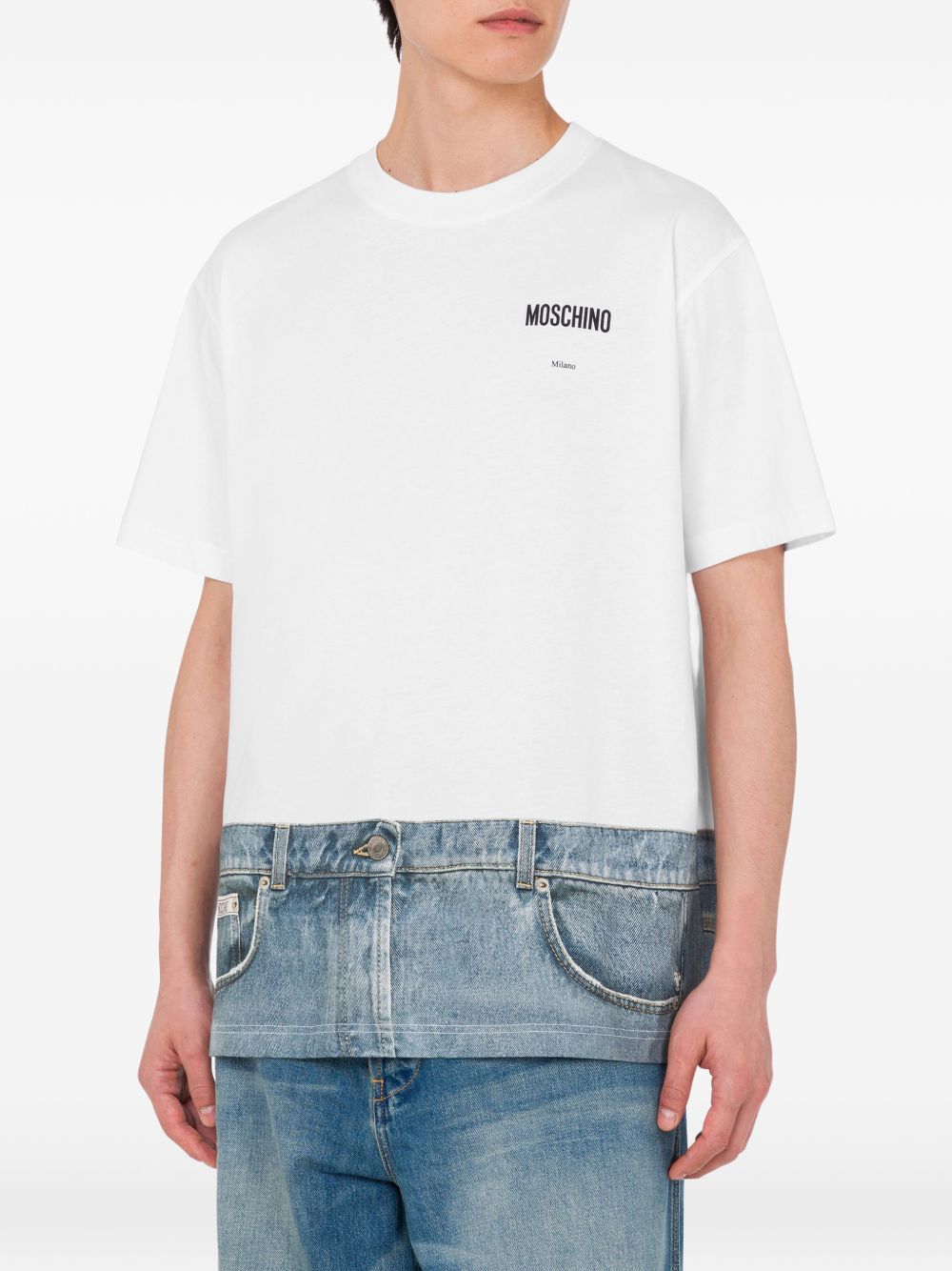 printed-detail cotton T-shirt