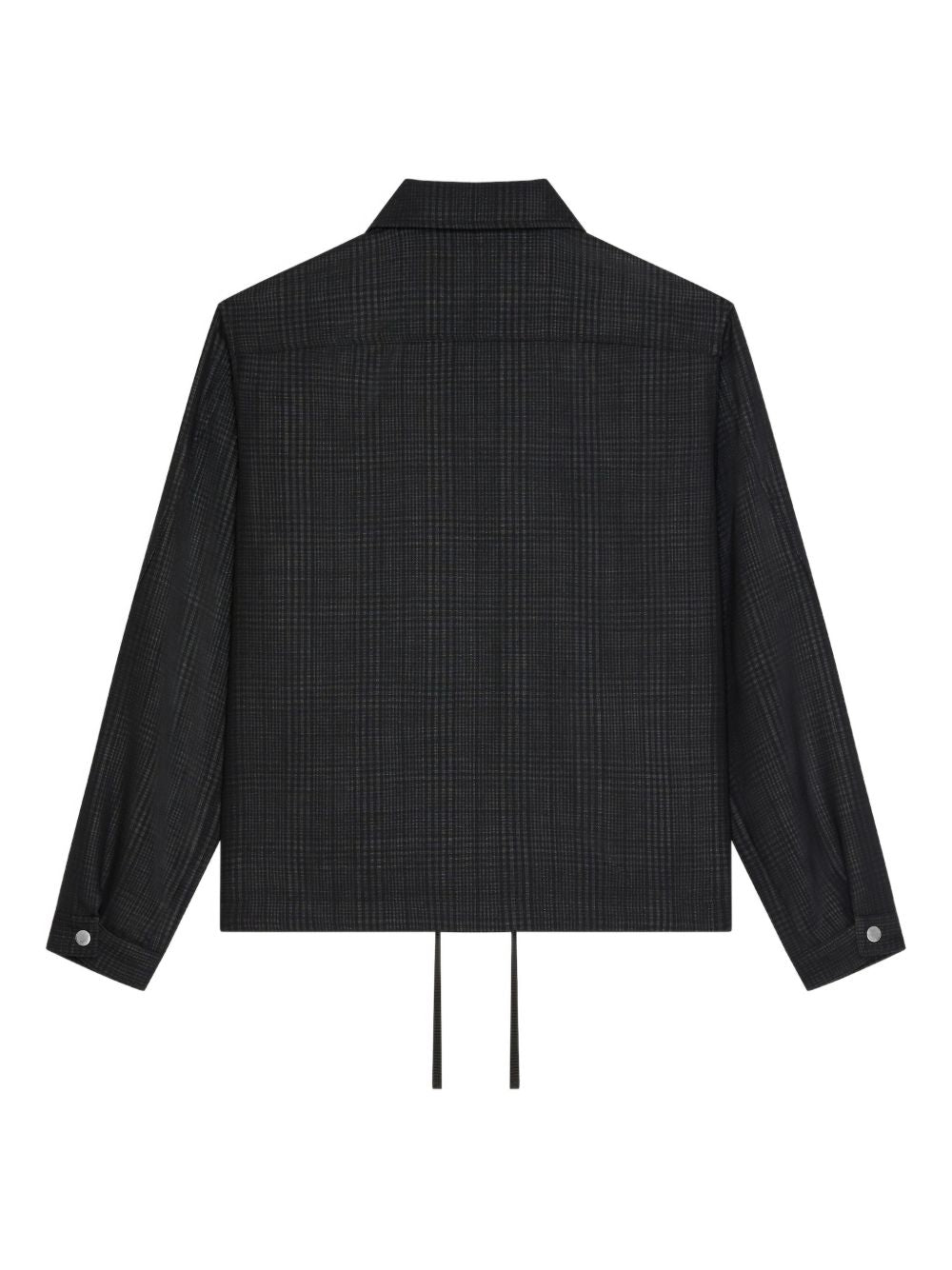 silver-tone-hardware checked jacket