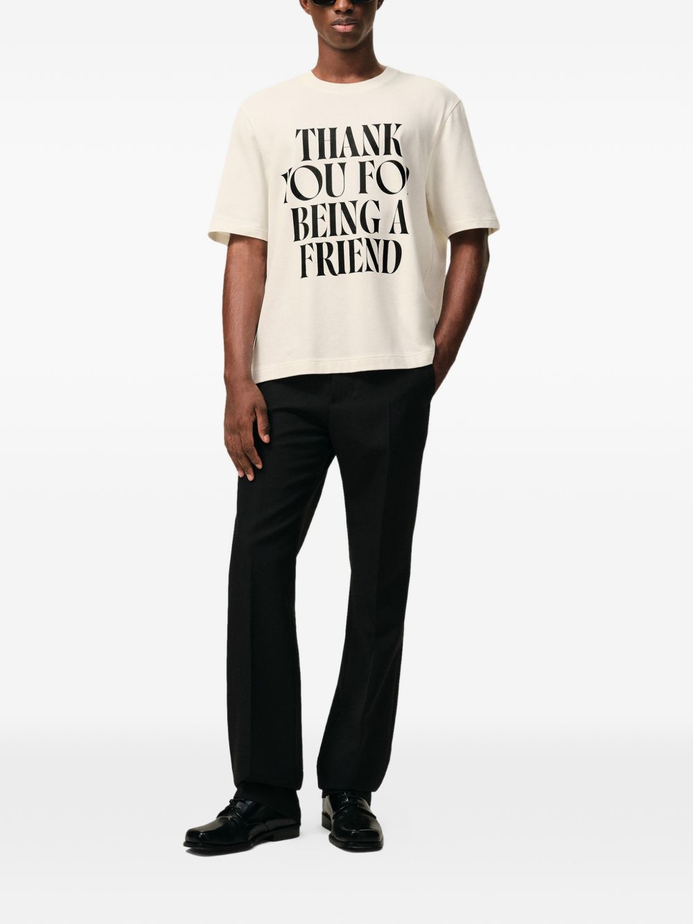 signature-print crew-neck T-shirt