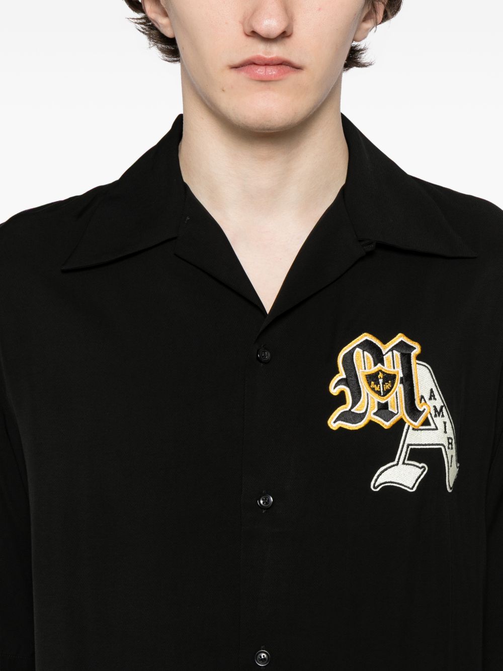 varsity-patch shirt
