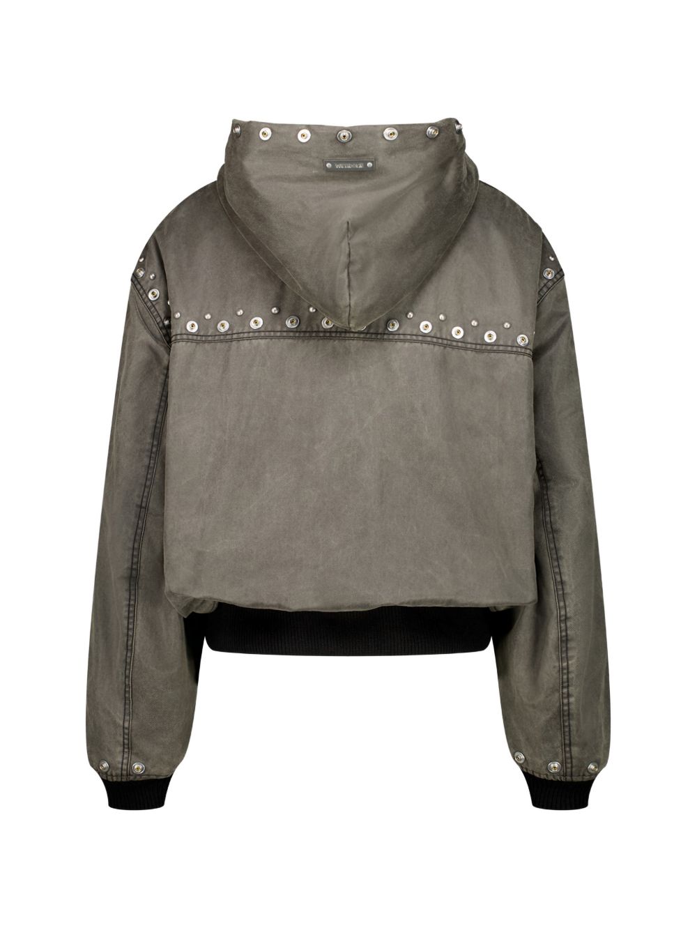 studded hooded jacket