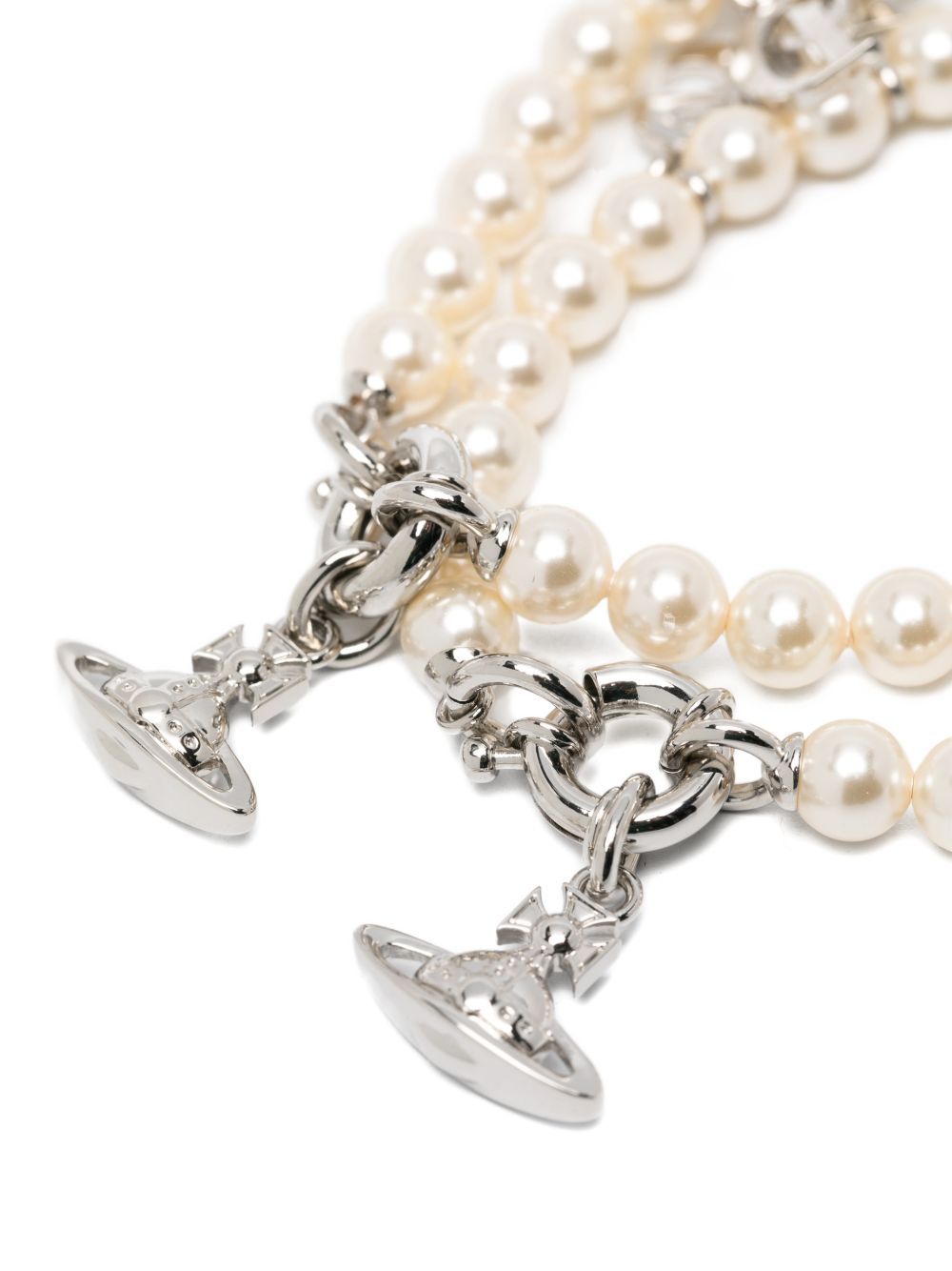 pearl charm bracelet (set of two)