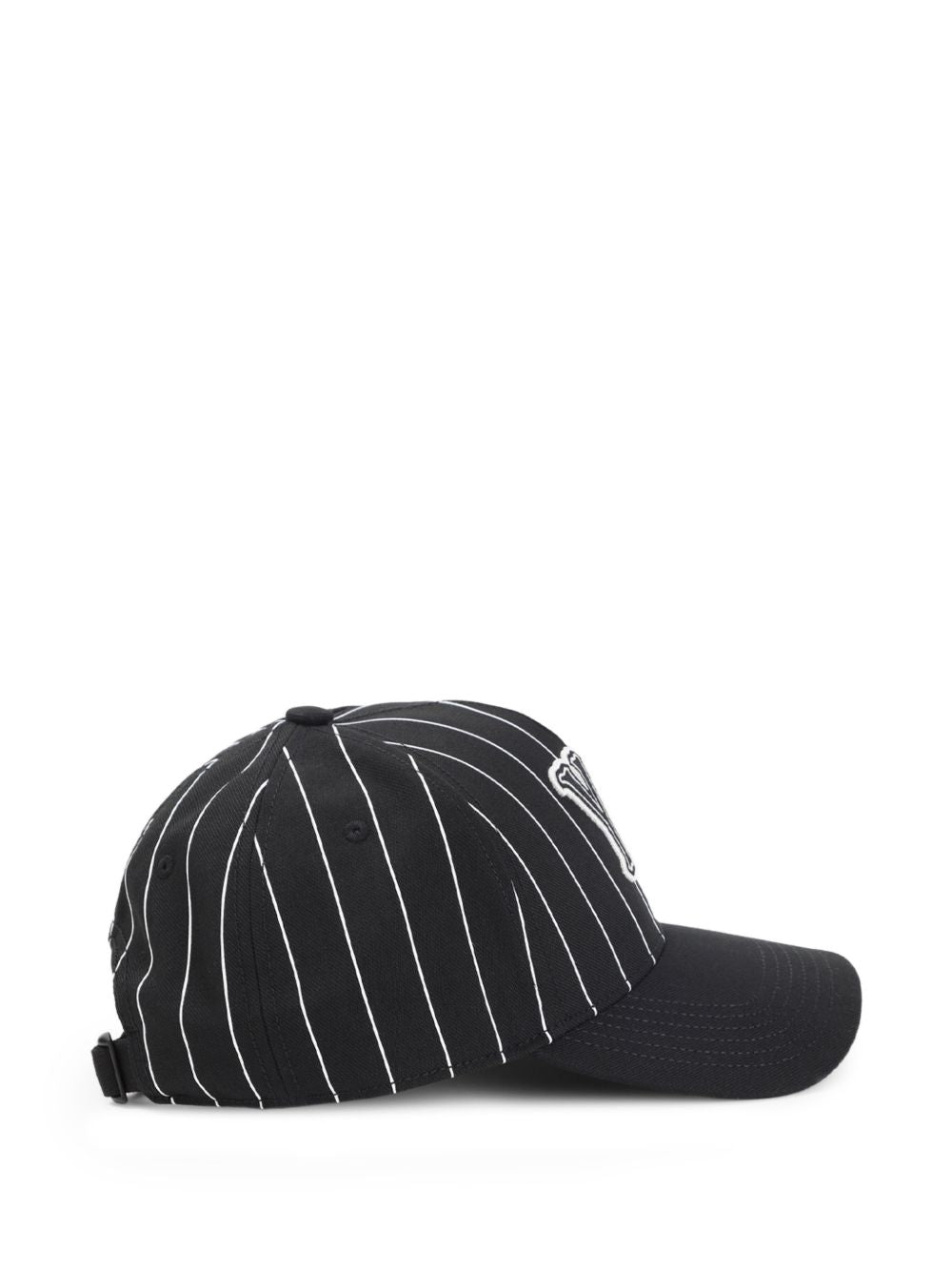 striped logo-detail baseball cap