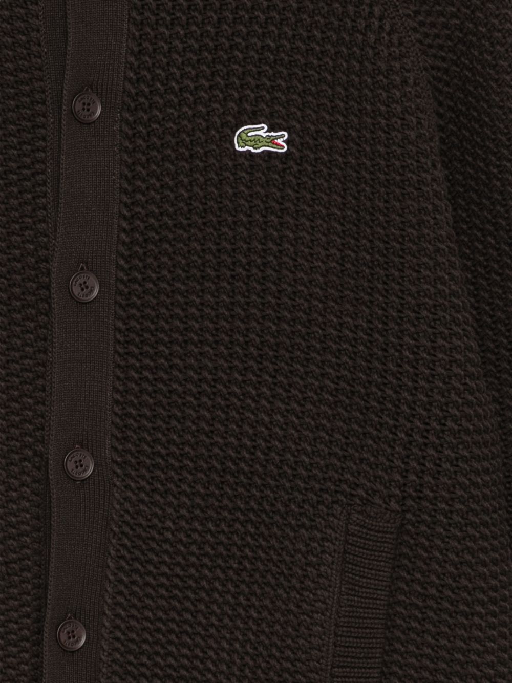 logo-patched long-sleeve cardigan