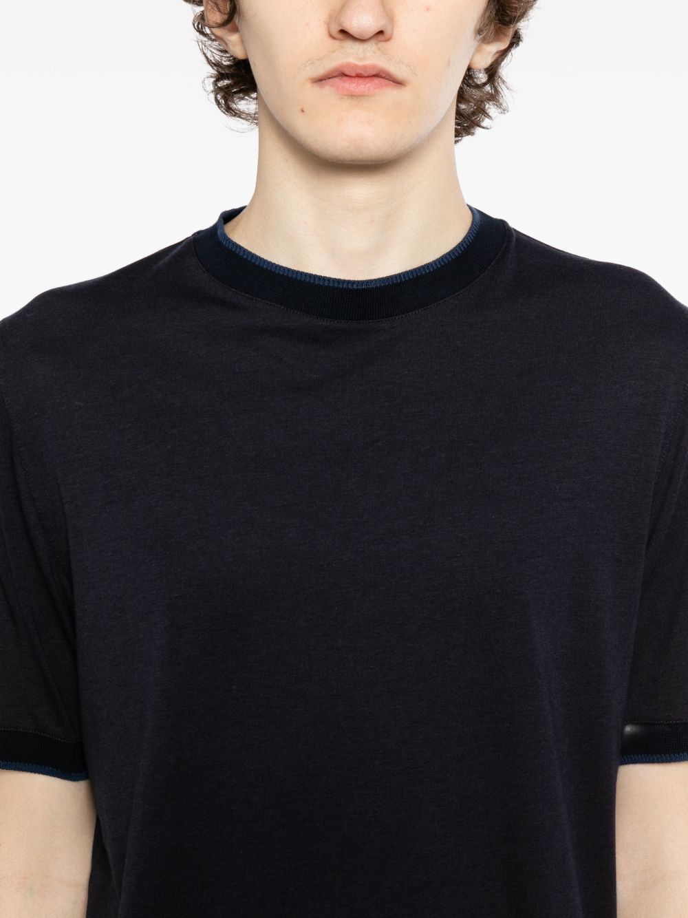 contrast-trim T-shirt