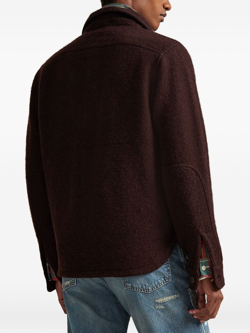 buttoned flap-pocket knitwear