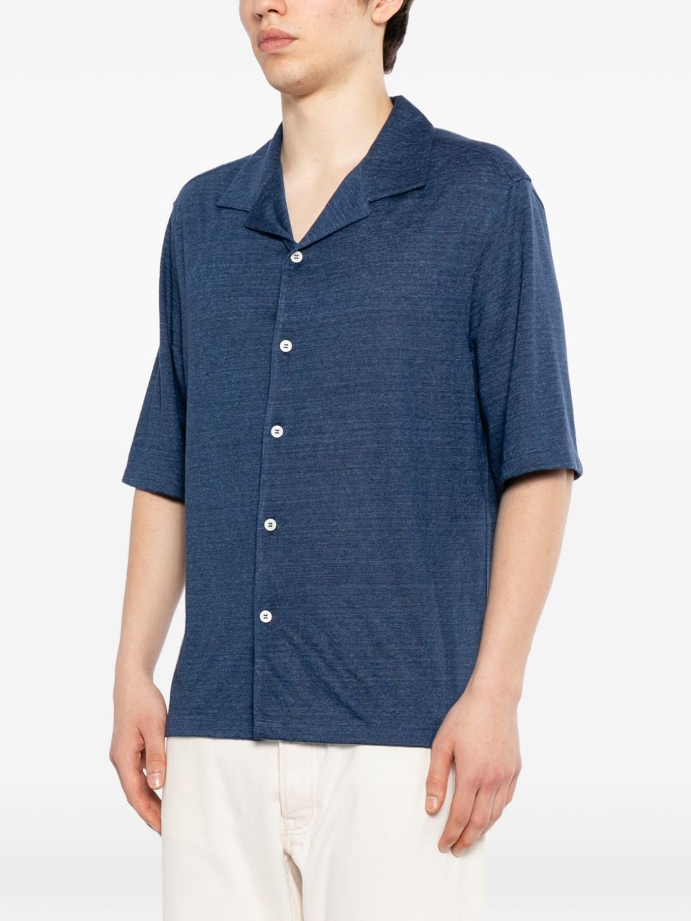 camp-collar buttoned shirt