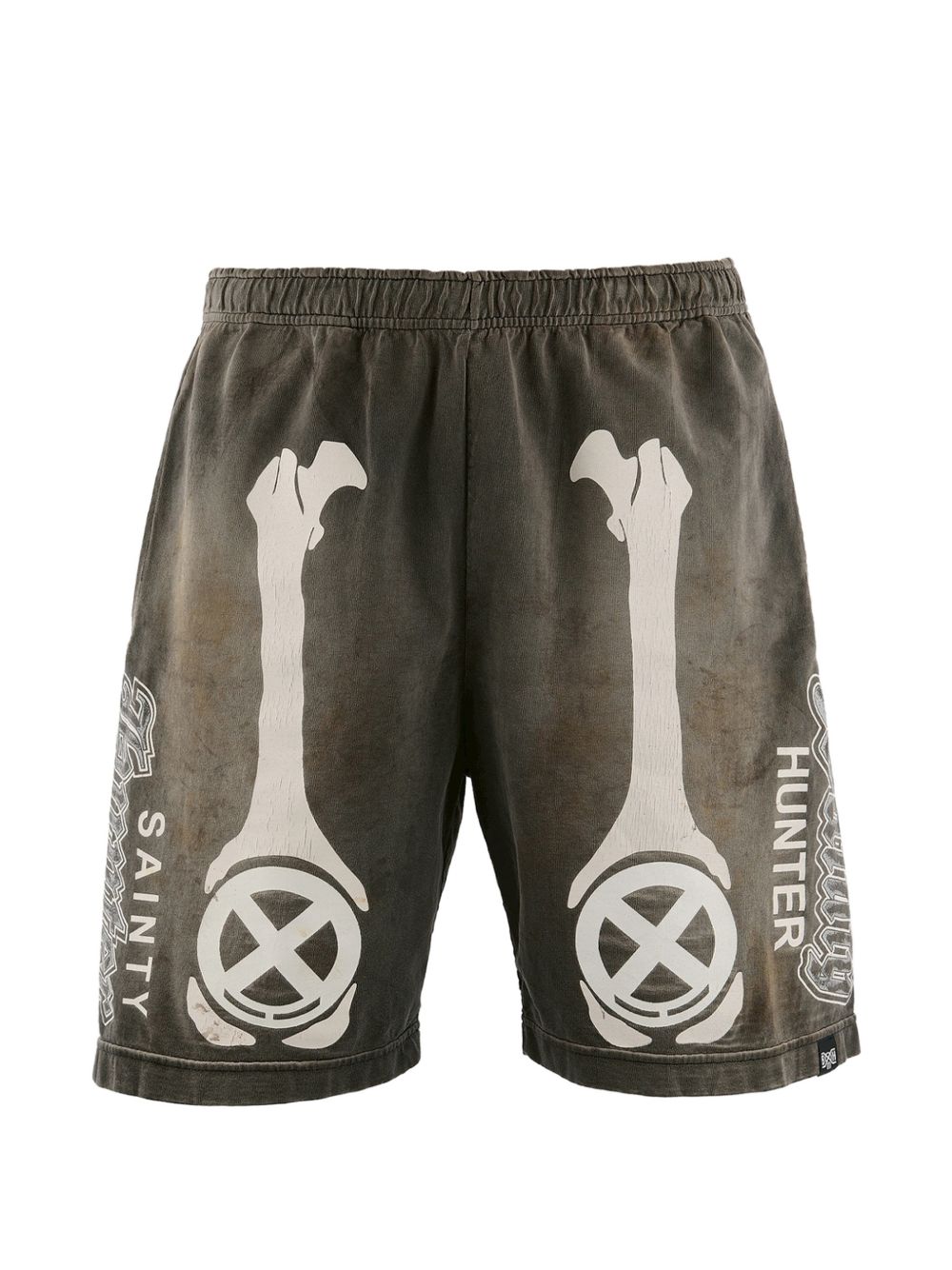 bone-print shorts