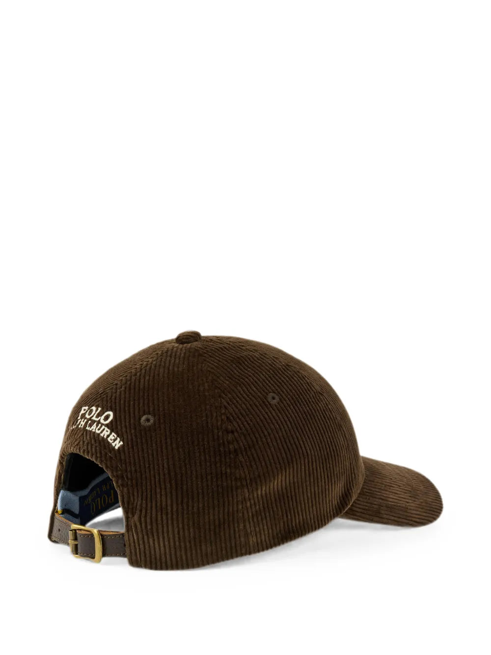 corduroy logo-embroidered cap