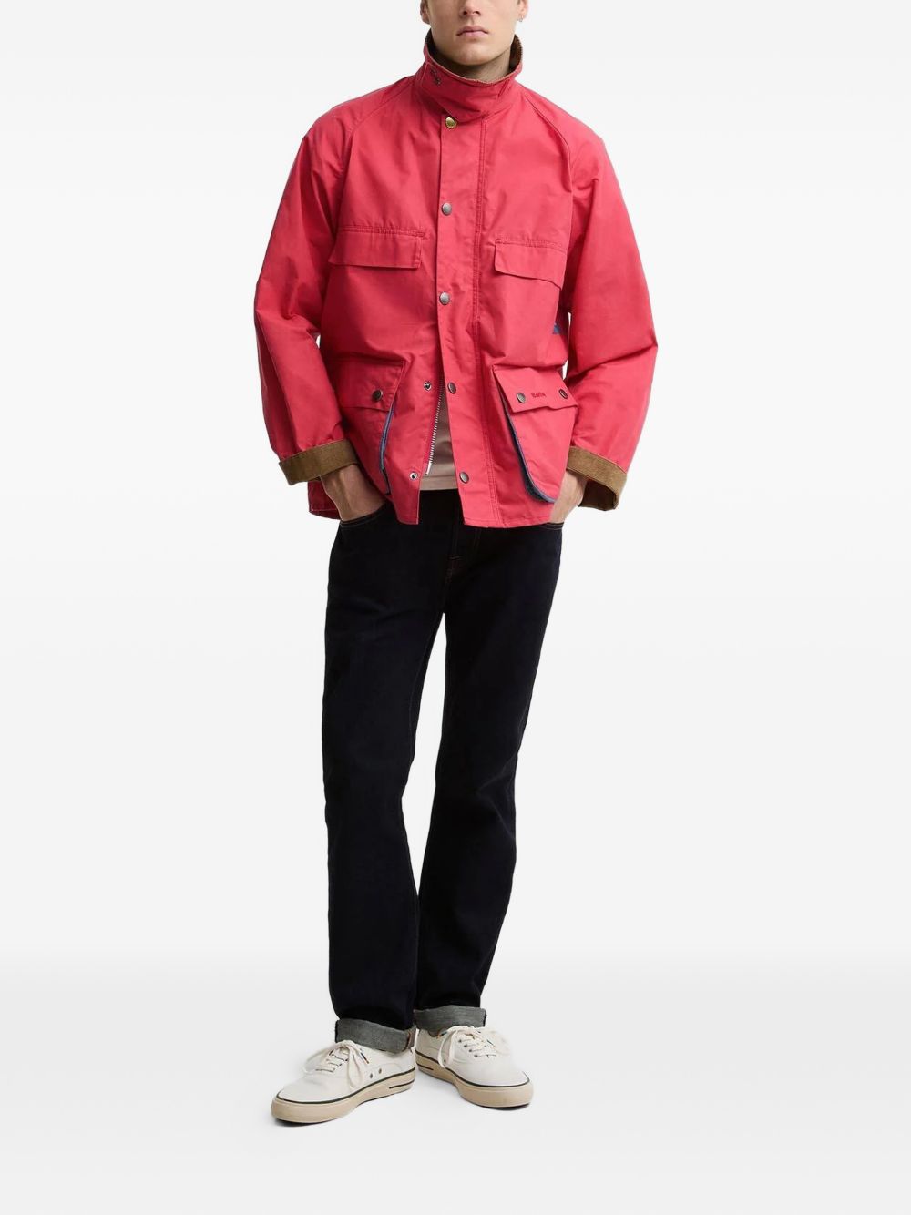 x Paul Smith contrast-collar jacket