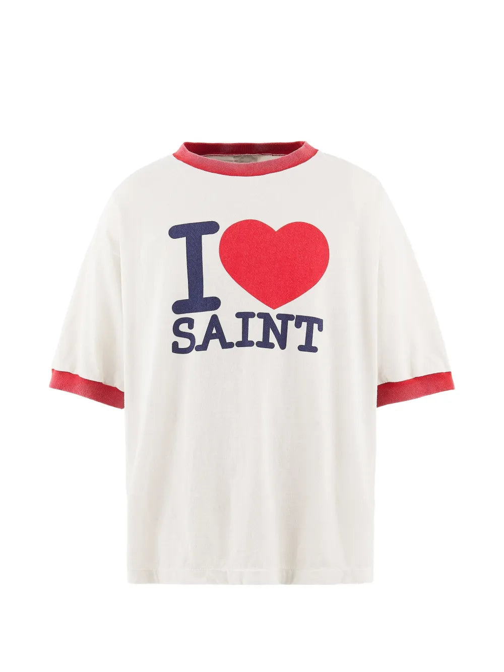 graphic-print ringer t-shirt