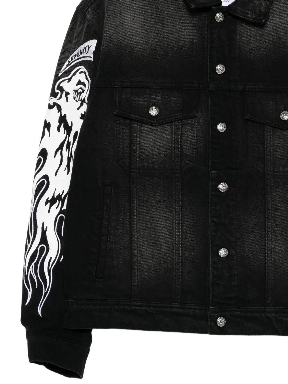 Graphic-Print Denim Jacket