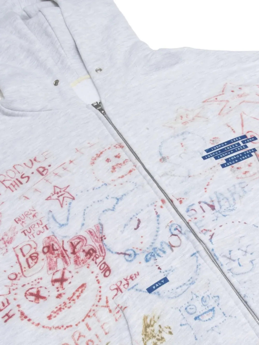 Joshua Tree Scribble-Print Zip-Up Hoodie