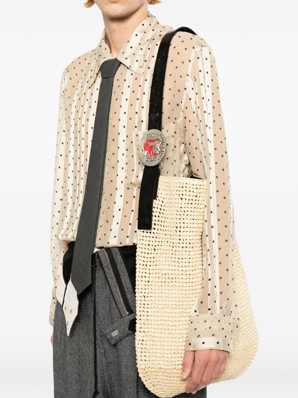 woven paper yarn tote bag