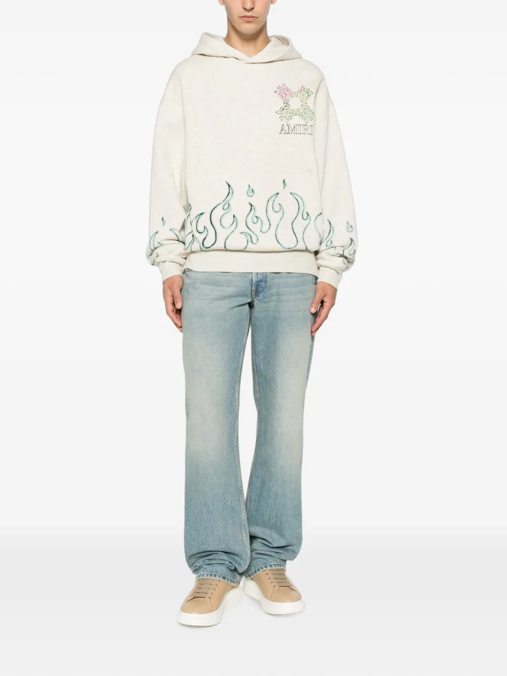 Ma Quad Flames oversized cotton hoodie