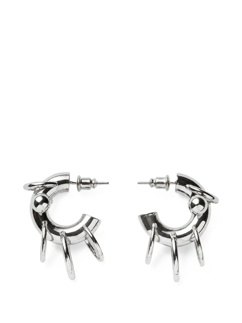 crystal-embellished hoop earrings